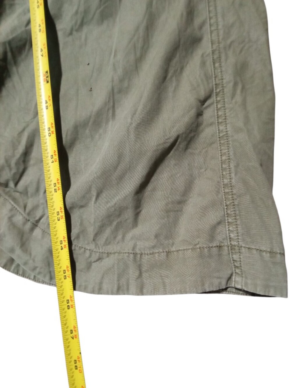 Anthropologie Green Button Front Elastic Waist Pocket Cinched leg Jumpsuit Large - Picture 9 of 10